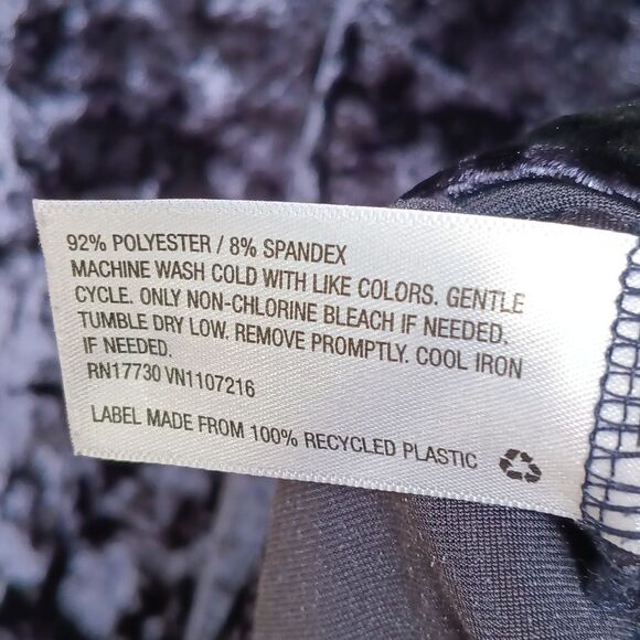 Velvet Short Sleeve Top in Dark Violet - Picture 3 of 4